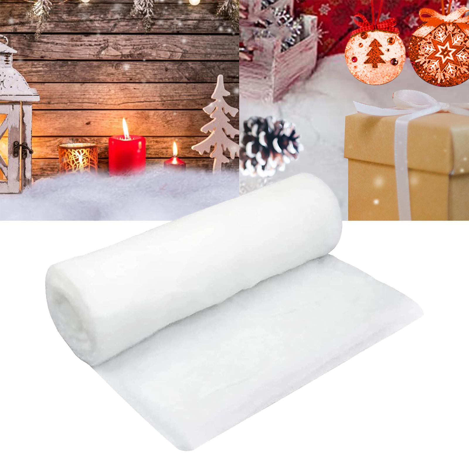 Christmas Snow Roll Snow Blanket Snow Mat for Indoor Village Decorations