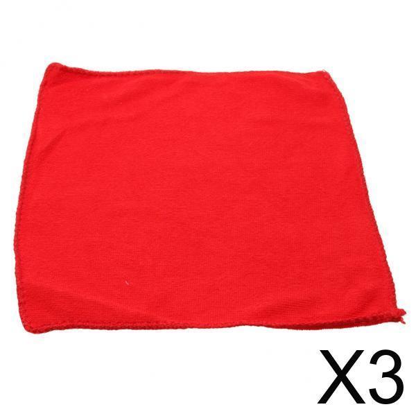 3xNano Billiard Cue Clean Towel Pool Table Cue Ball Fishing Rod Towel Red