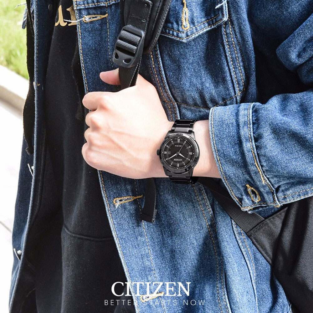 Đồng Hồ Nam Citizen Dây Thép Không Gỉ BM7145-51E - Mặt Đen