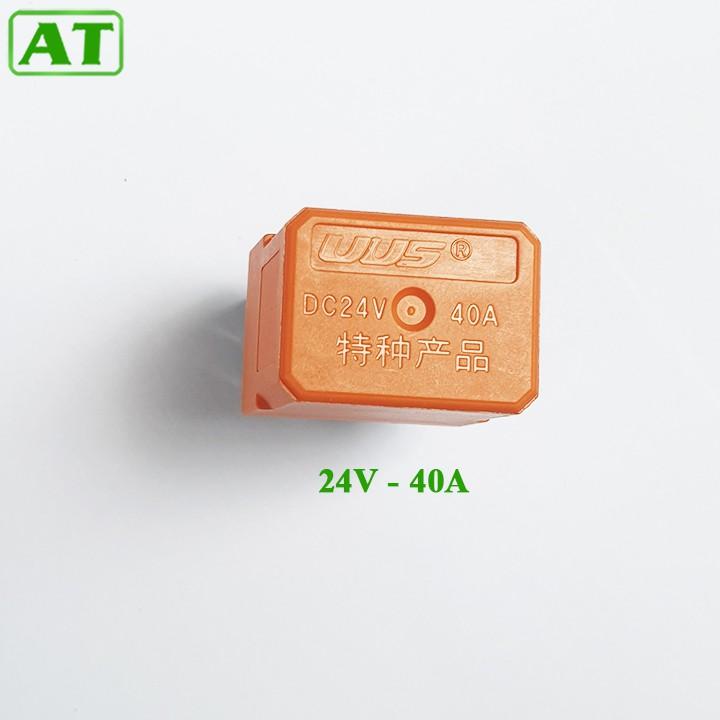 Rơ Le Điều Hòa Ô Tô 5 Chân Màu Cam 12V hoặc 24V 40A