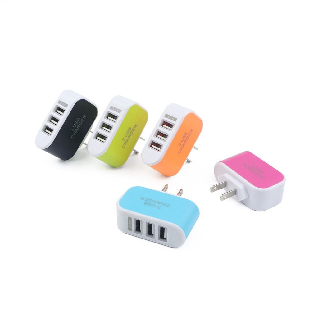 Cốc Sạc 3 Cổng 3.1A USB Tiện Lợi