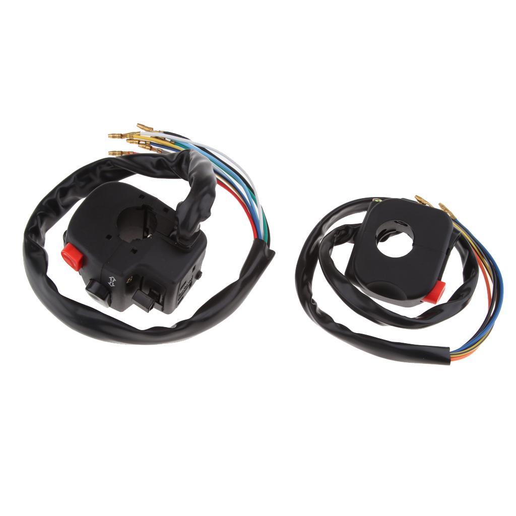 2x Motorcycle on/Off Button Switch Ignition Engine Stop Light Horn for