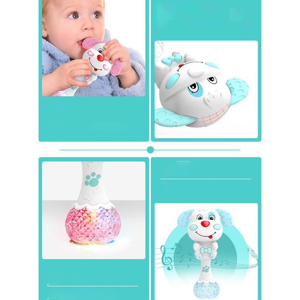 Baby Rattle Teether with Music & Light Spin Rattle for 3 - 12 Month Newborns Infant - Advanced manufacturing technology, high reliability