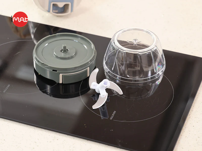 Cối xay tỏi ớt gia vị kéo tay iMat. Cối bằng nhựa Tritan trong suốt an toàn, lưỡi xay 3 tầng sắc bén Chưa có đánh giá
