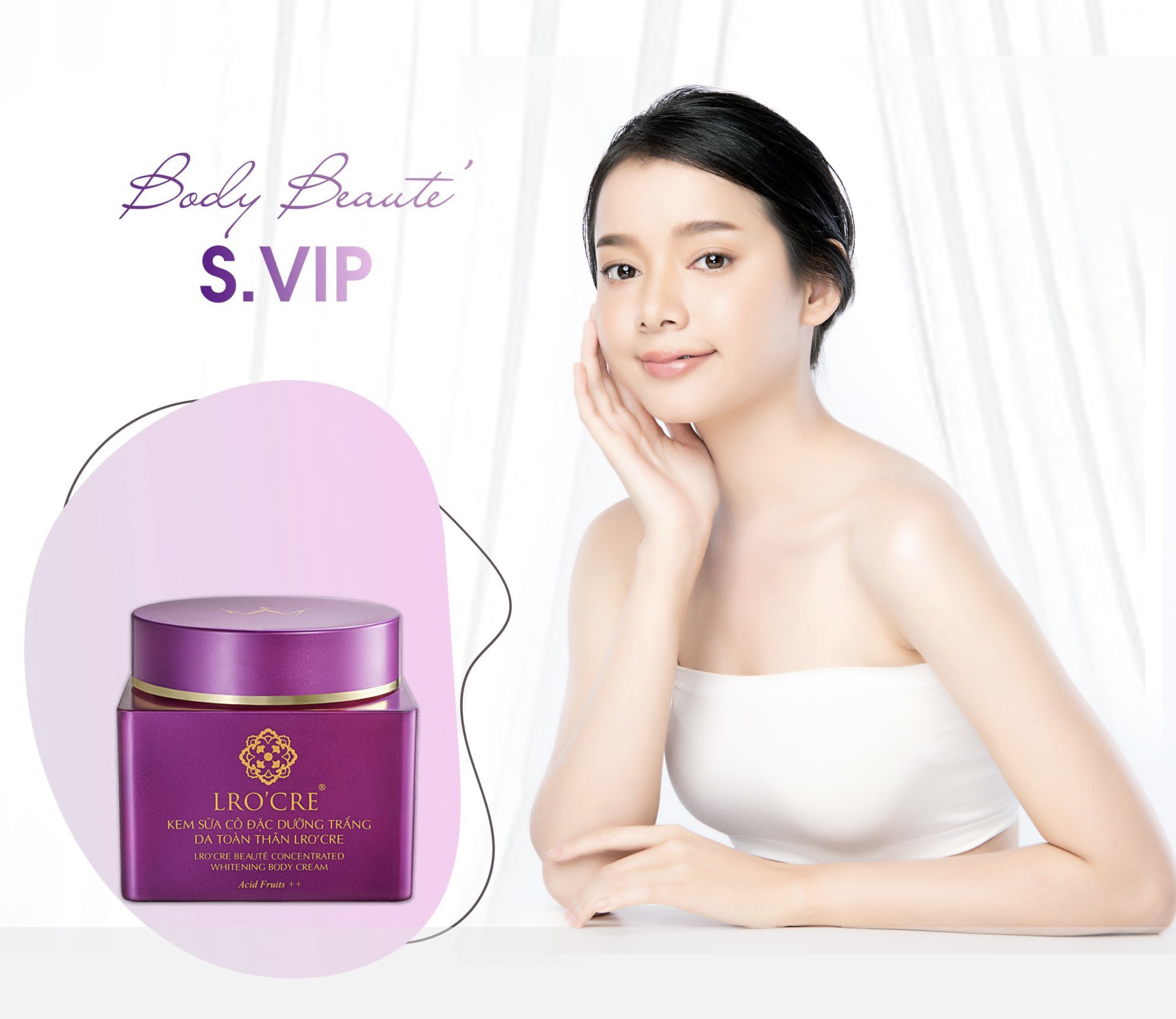 Kem sữa cô đặc dưỡng trắng lrocre ( kem body vip lrocre )