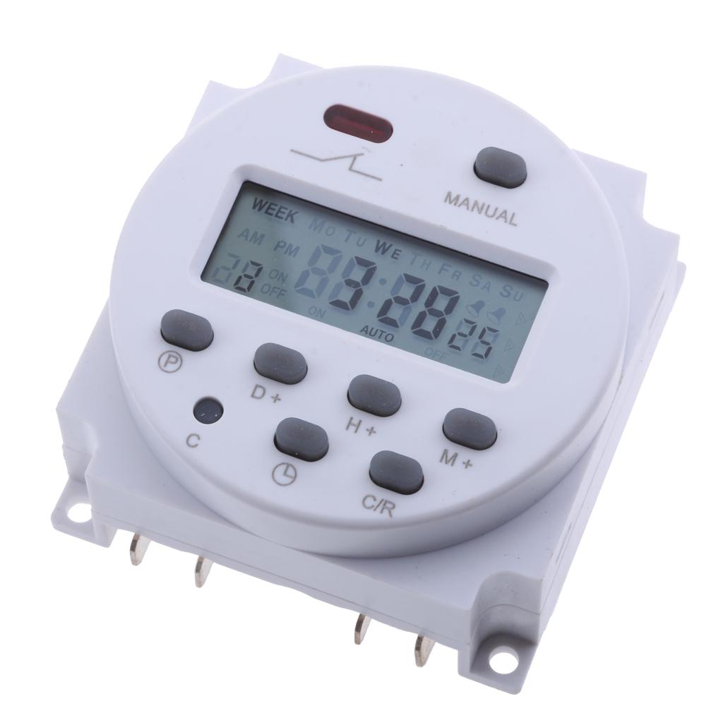 2xDC 12V Digital LCD Programmable Timer Relay Time of Weekly Electronic