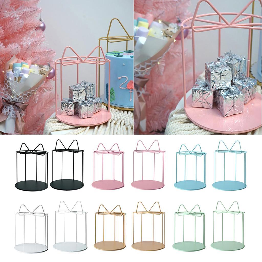 Cake Stand Bowknot Showcase Dessert Pastry Display