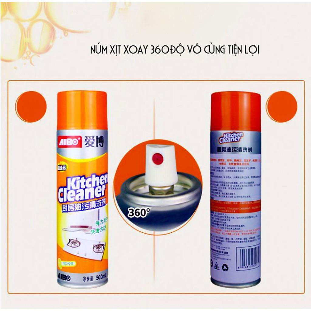 Bình Xịt Tẩy Rửa Nhà Bếp Đa Năng KITCHEN CLEANER 500ml - Chai Xịt Tẩy Dầu Mỡ
