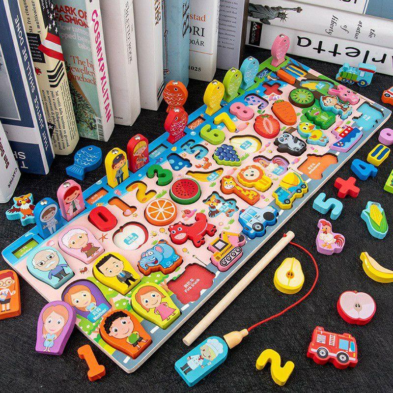 Bộ đồ chơi ghép gỗ sáng tạo Montessori HL793