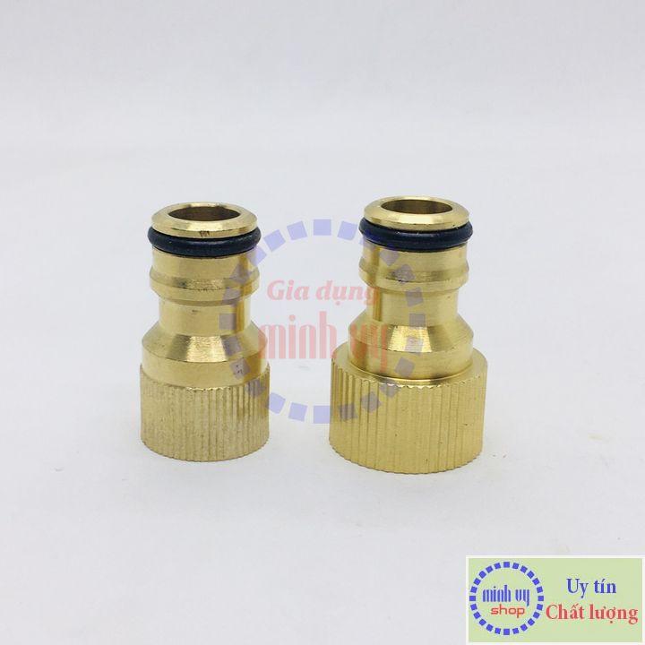 Khớp chuyển ren trong 18mm/20mm sang nối nhanh - khớp nối nhanh đầu ra máy bơm đôi 12V tưới lan, rửa xe, máy lạnh