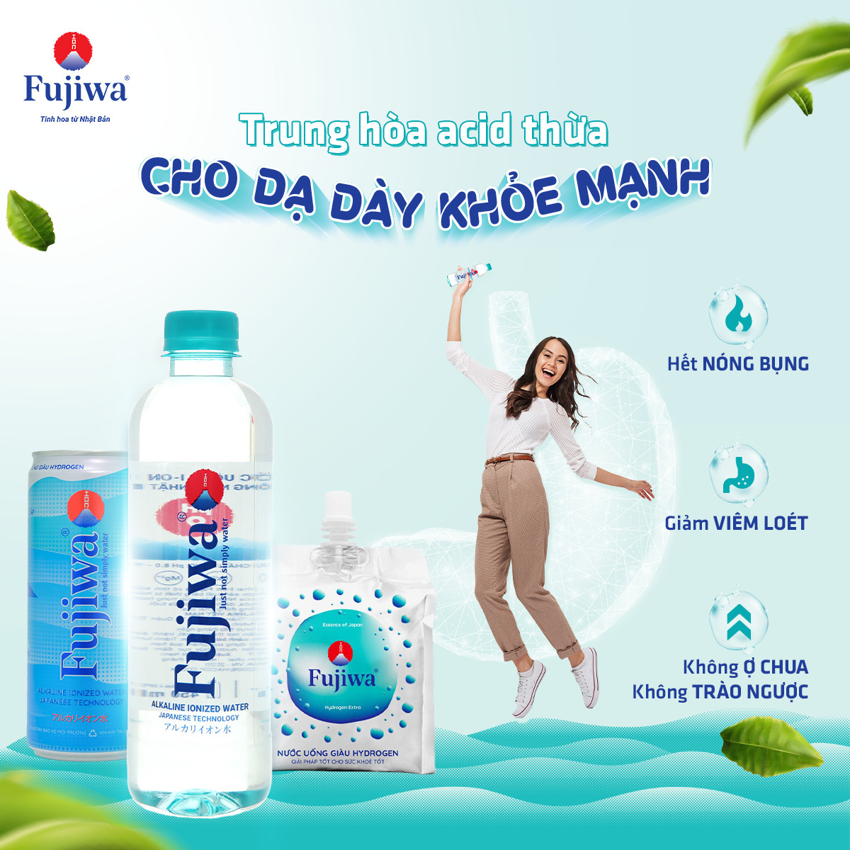 Thùng 24 Chai Nước Uống Ion Kiềm Cao Cấp Đóng Chai Fujiwa 450ml - Nước uống Detox với Công Nghệ Điện Phân Ion Kiềm