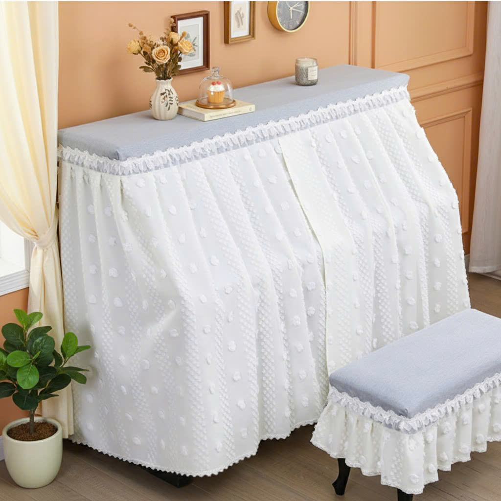 Khăn phủ đàn piano phong cách Hàn quốc hiện đại sang trọng phủ kín toàn bộ đàn chống bụi chống xước - Hàng chính hãng