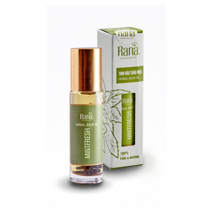 Combo 6 Chai TINH DẦU THẢO DƯỢC BẠC HÀ Mintfresh _Rana (10ml x 6)