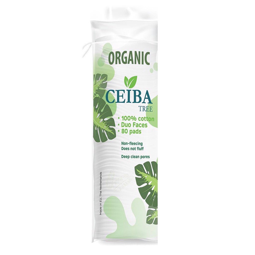 Bông Tẩy Trang Hữu Cơ Organic Ceiba Tree 80 miếng