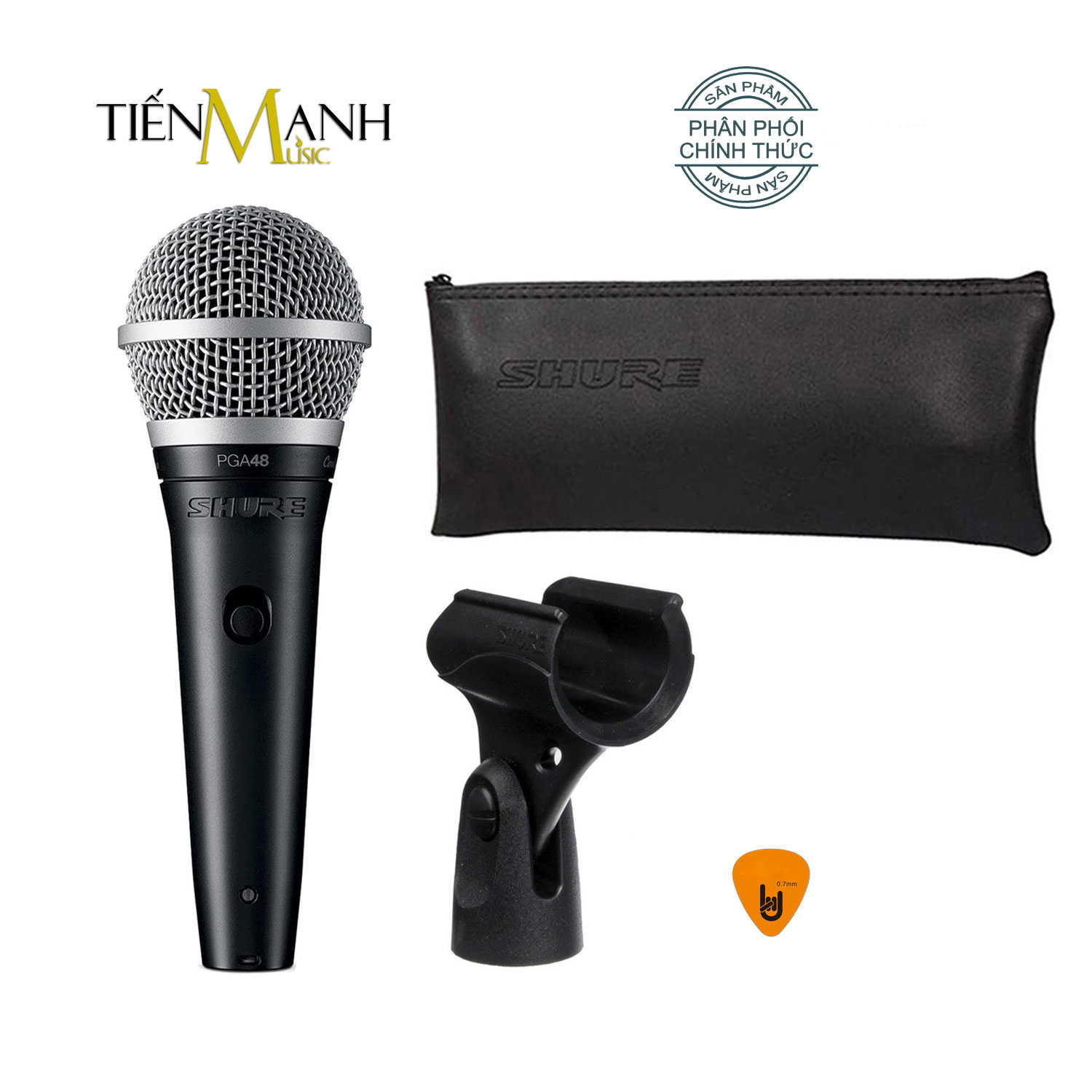 Mic Shure PGA48-LC Micro Cầm Tay Vocal PGA48LC Microphone Karaoke PGA48 Hàng Chính Hãng USA - Kèm Móng Gẩy DreamMaker