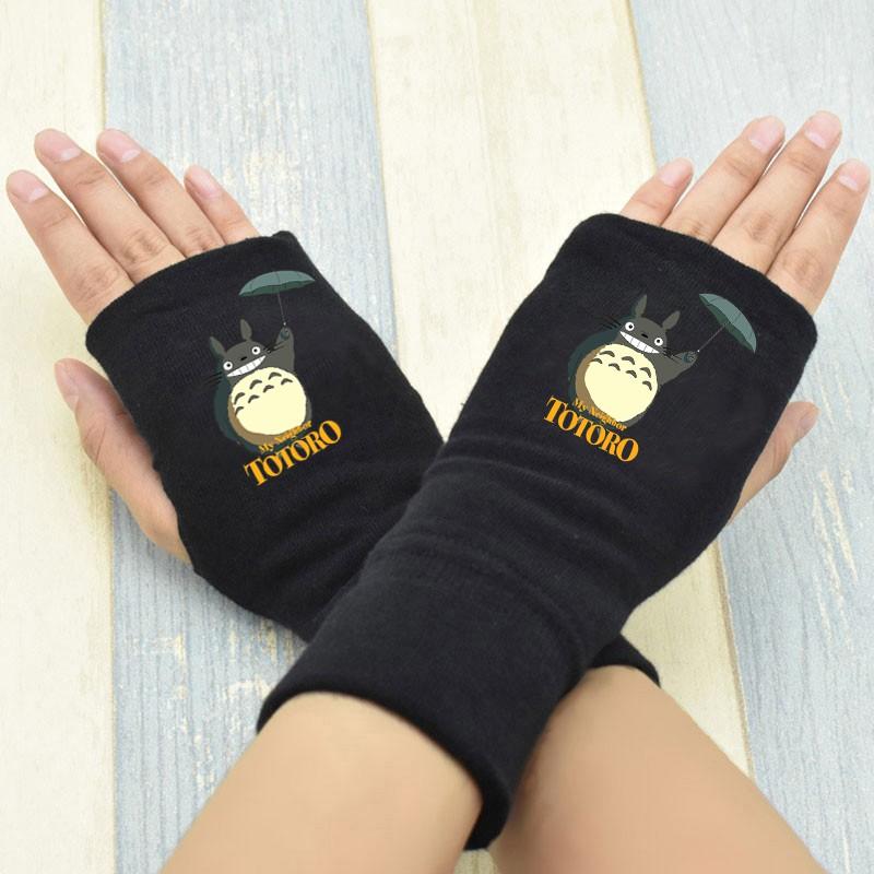 Găng tay Totoro xỏ ngón, co giãn freesize
