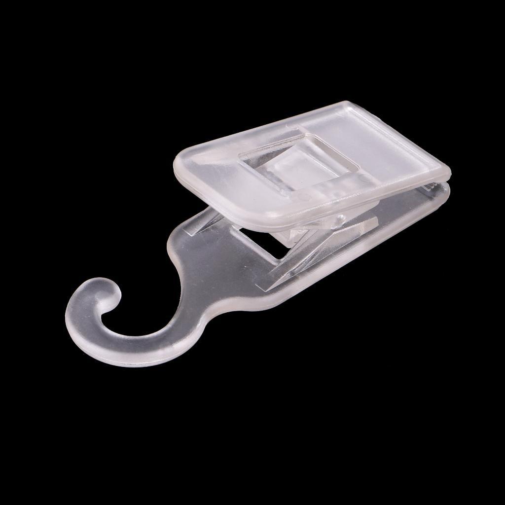 10pcs Portable Laundry Plastic Clips with Hook Sock Hanger Paper Card Clips