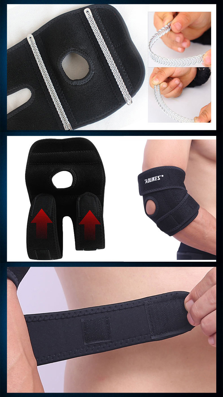 Đai Bảo Vệ Khủy Tay Tập GYM, Chơi Thể Thao Elbow Support Có Lò Xo Chịu Lực Aolikes 7946 (1 Chiếc)