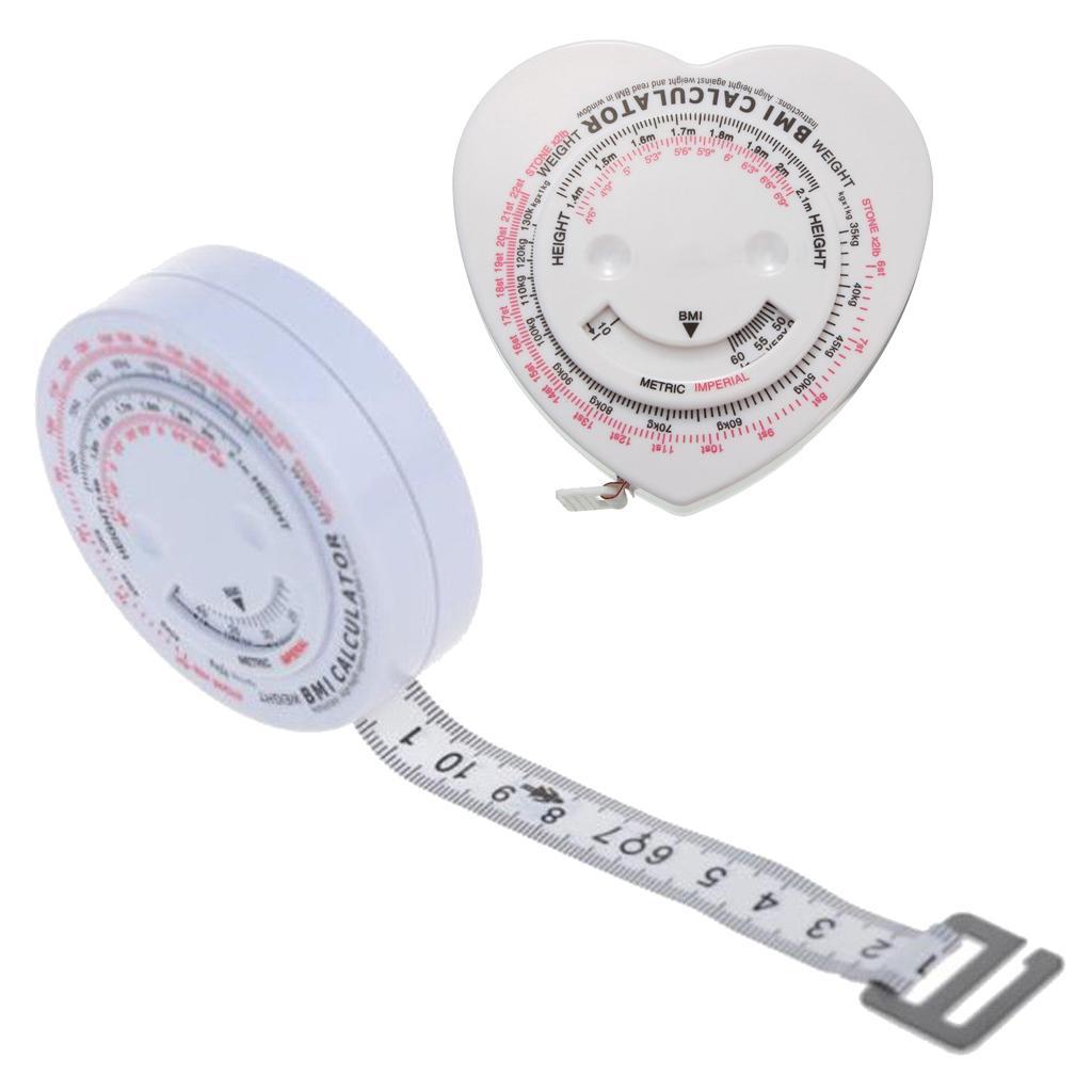 2 Pieces Tape measurea with BMI Dial Body Mass Index    Weight