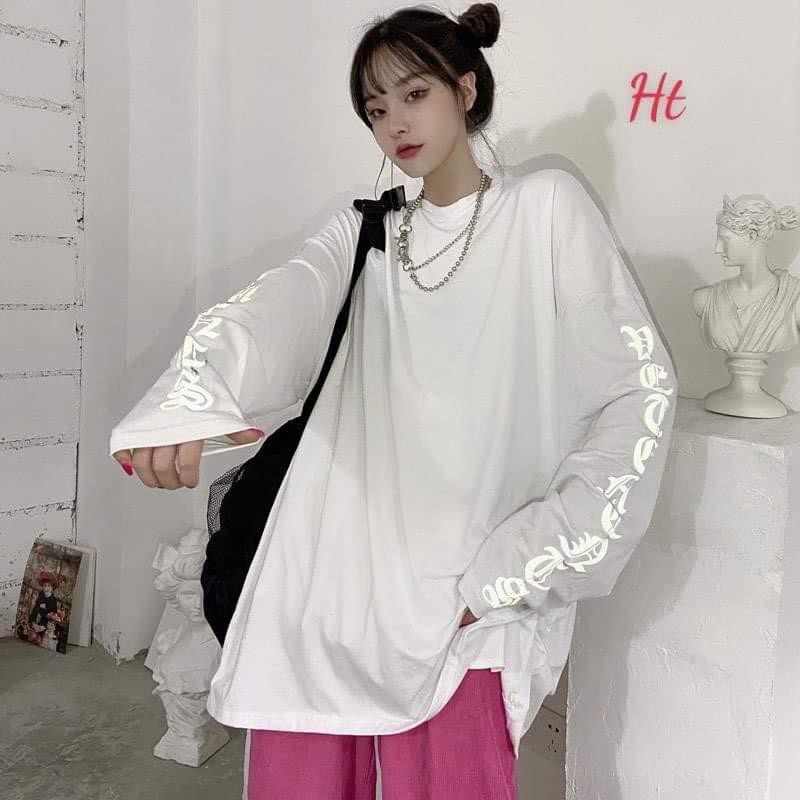 Áo thun chữ hoàng gia dọc tay H2