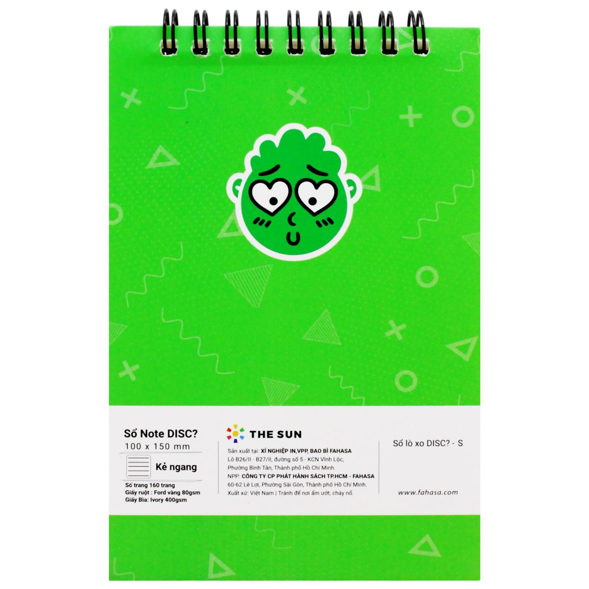 Sổ Lò Xo Note DISC? - Kẻ Ngang - 160 Trang 80gsm - The Sun - S