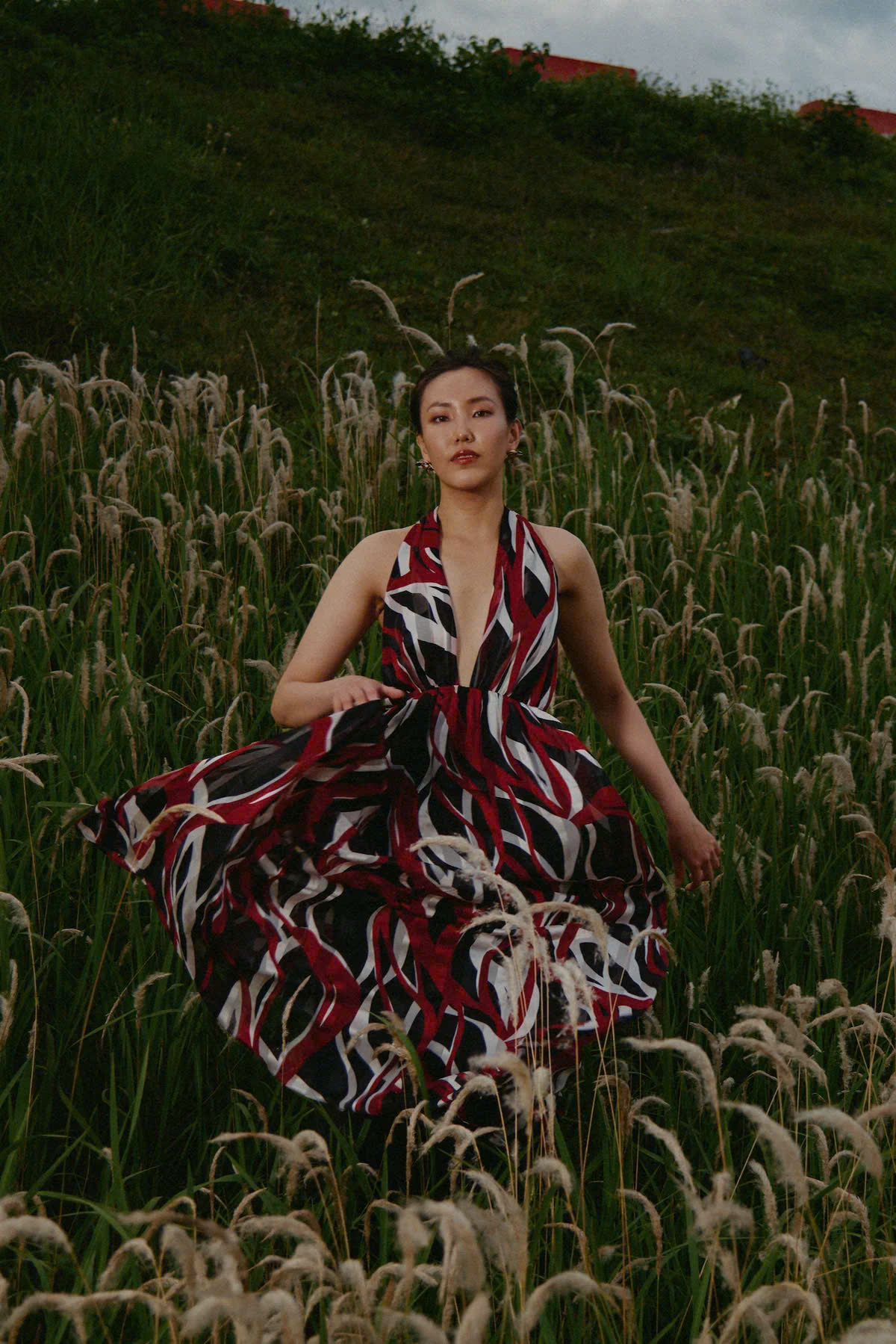 Đầm Maxi Dạ Yến, Đầm Maxi Cổ Yếm Hở Lưng DRE266 thời trang thiết kế Hity