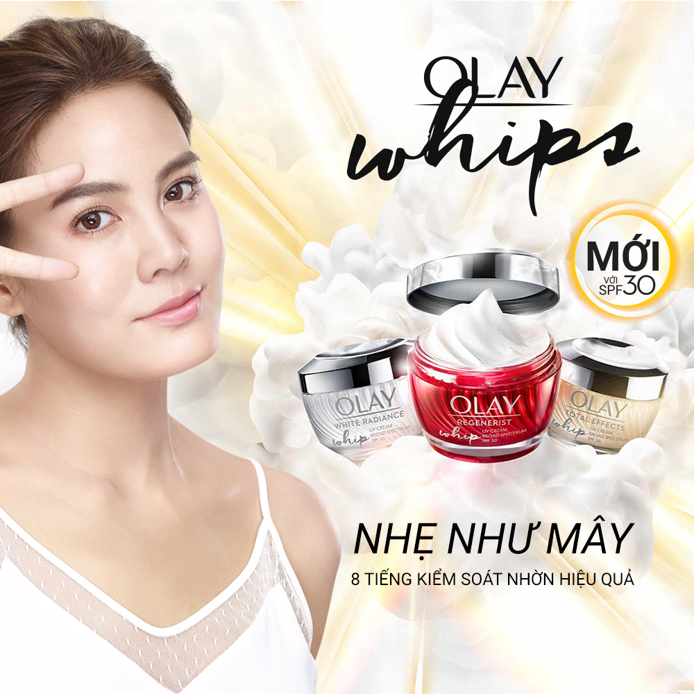 Kem Dưỡng Da OLAY WHIPS Chống Nắng SPF30 White Radiance