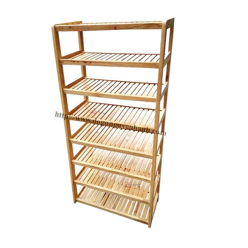 Kệ Giày Dép 8 Tầng Rộng 60cm Gỗ Tự Nhiên 100%- TN