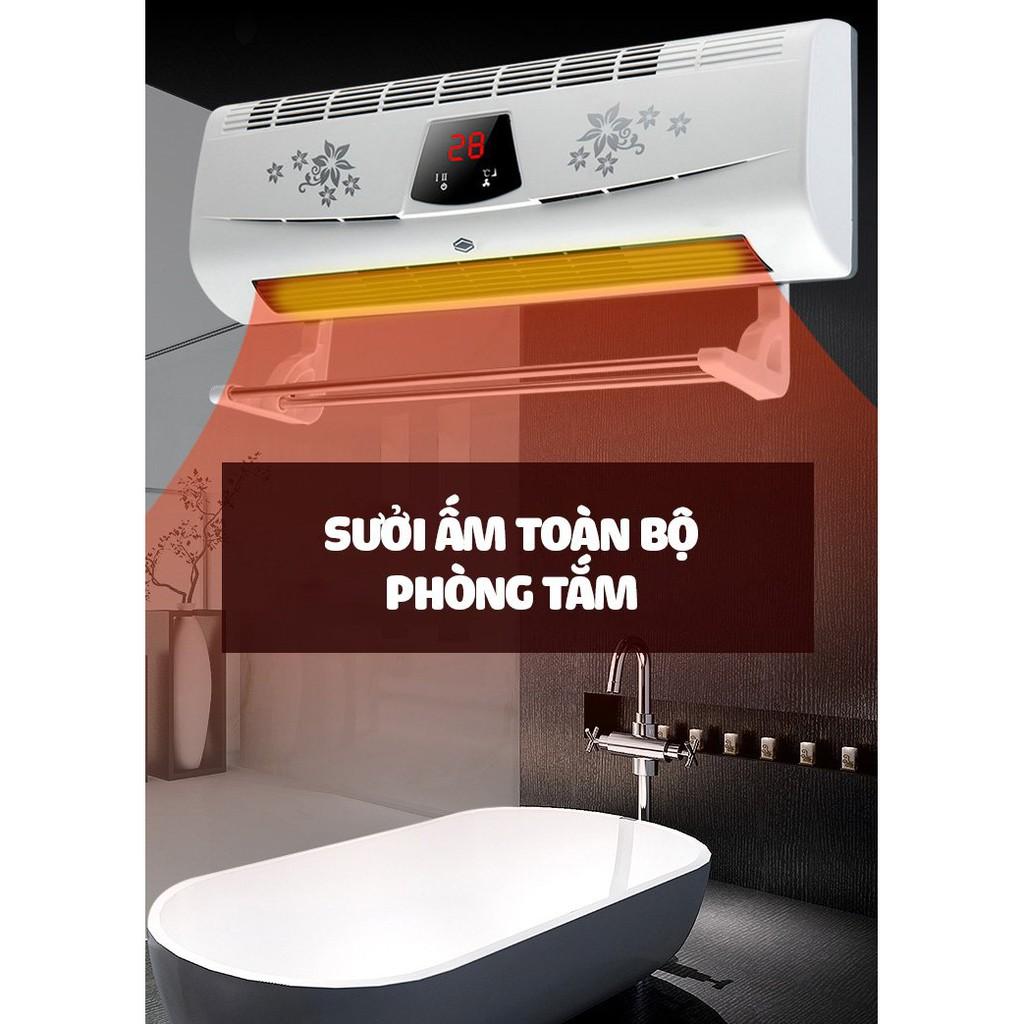 Máy sưởi phòng ngủ, nhà tắm ️Dilipu 4502️ Sưởi treo tường điều khiển từ xa hiển thị nhiệt độ công suất 1500W