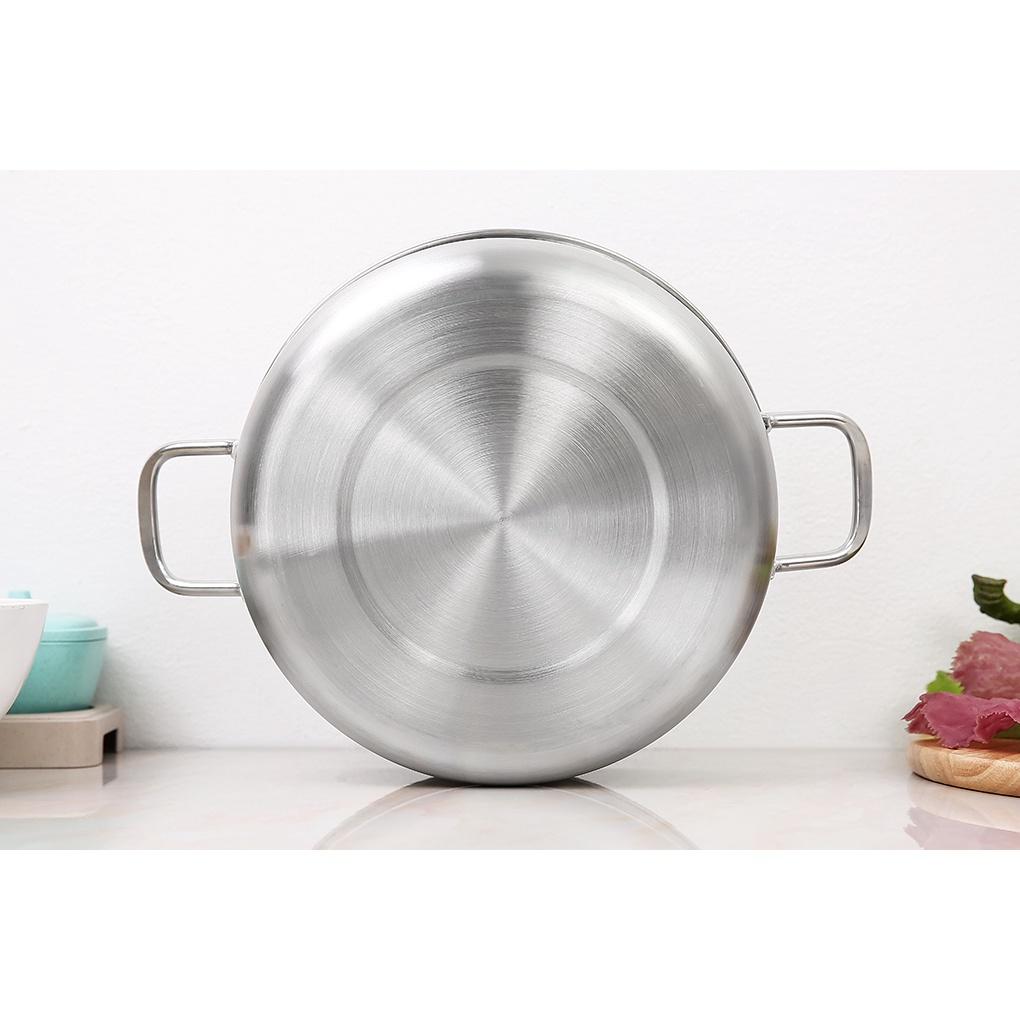 Nồi luộc gà 1 đáy cao cấp Fivestar H.T Cook nắp inox ( 26cm / 28cm / 30cm /32cm ) dùng được bếp từ , gas , hồng ngoại , tặng 2 vá canh