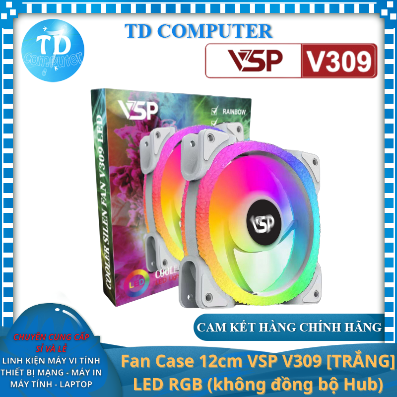 Fan Case 12cm VSP V309 LED RGB - Hàng chính hãng Tech Vision phân phối
