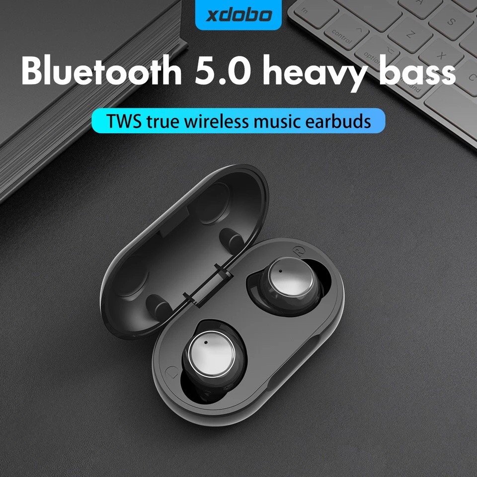 Tai nghe Bluetooth V5.0 True Wireless Earbuds xdobo, điều khiển cảm ứng hỗ trợ nghe đơn hoặc đôi 2 bên tai với micro HD chống ồn dành cho smartphones Andriod và IOS-Hàng Chính Hãng