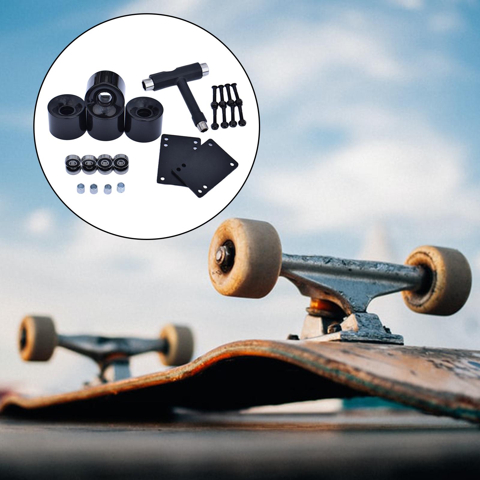 4x 78A Skateboard Wheels Replacement 60X45mm Longboard Roller Parts