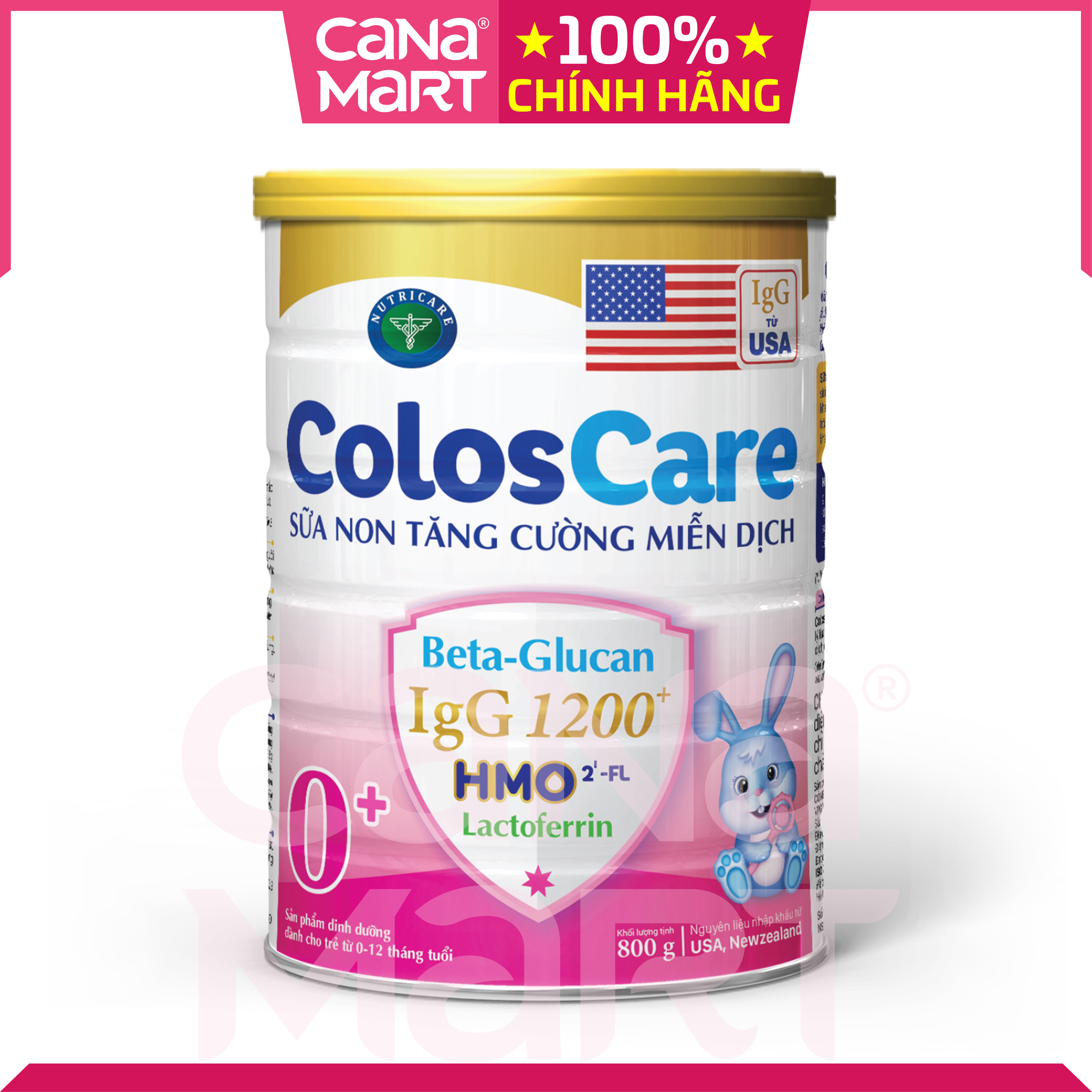 Sữa non Nutricare ColosCare 0+ hỗ trợ tiêu hóa, tăng cường hệ miễn dịch