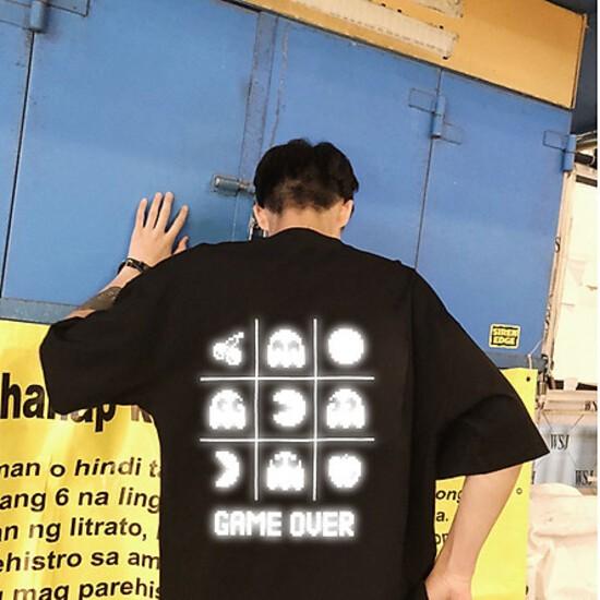 Áo Thun Phản Quang Nam Nữ In hình GAME OVER , áo chất, đi đêm, đi phượt bao ngầu, nhìn đã mắt