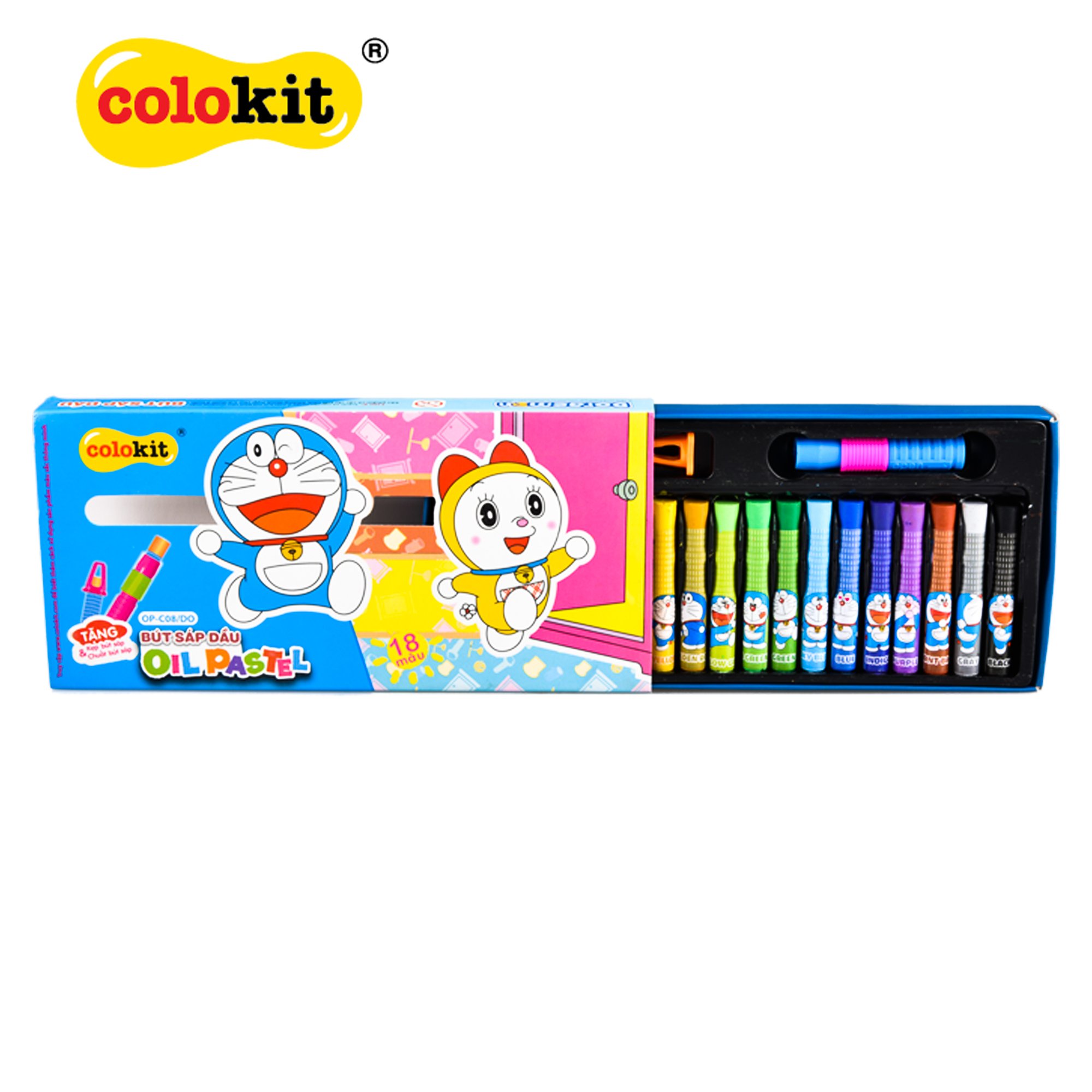 Bút sáp dầu màu Pastel Thiên Long Colokit Doraemon OP-C08/DO