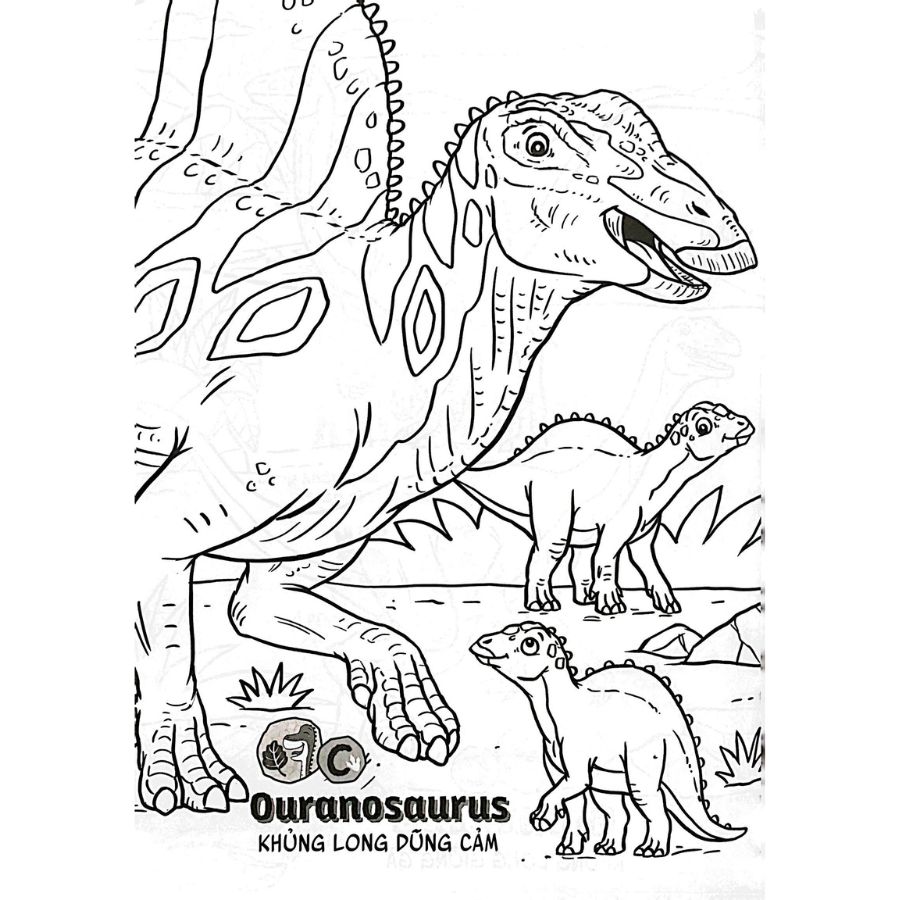 Sách Bé học - bé chơi - Tô màu vương quốc khủng long