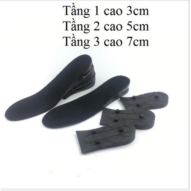 Đế lót giày tăng chiều cao màu đen