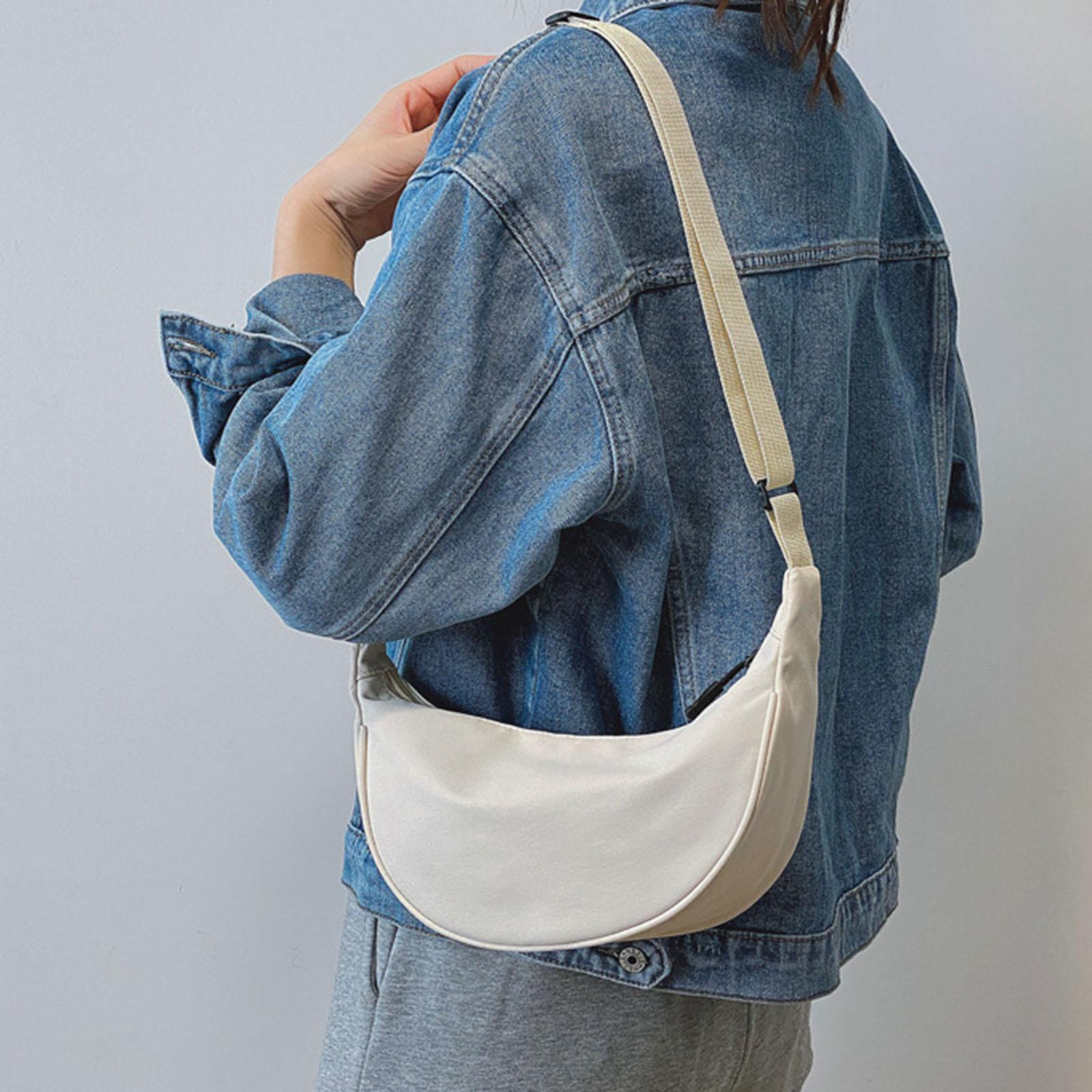 4pcs Women Girls Dumpling Bun Work Purse Casual Nylon Shoulder Bag