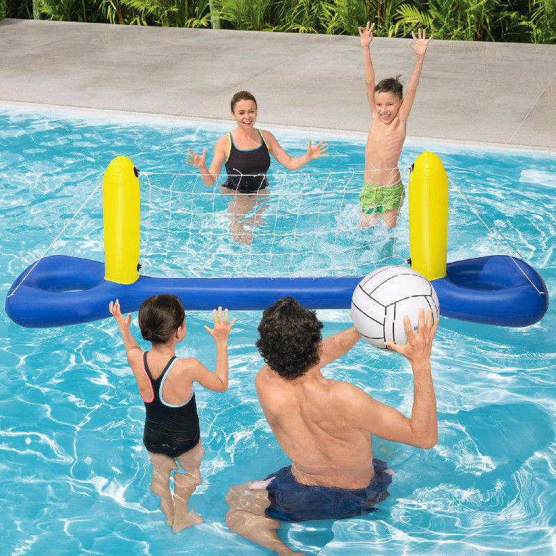 Trò chơi bóng chuyền hồ bơi cho gia đình Inflatable Swimming Pool Float Set Volleyball Net