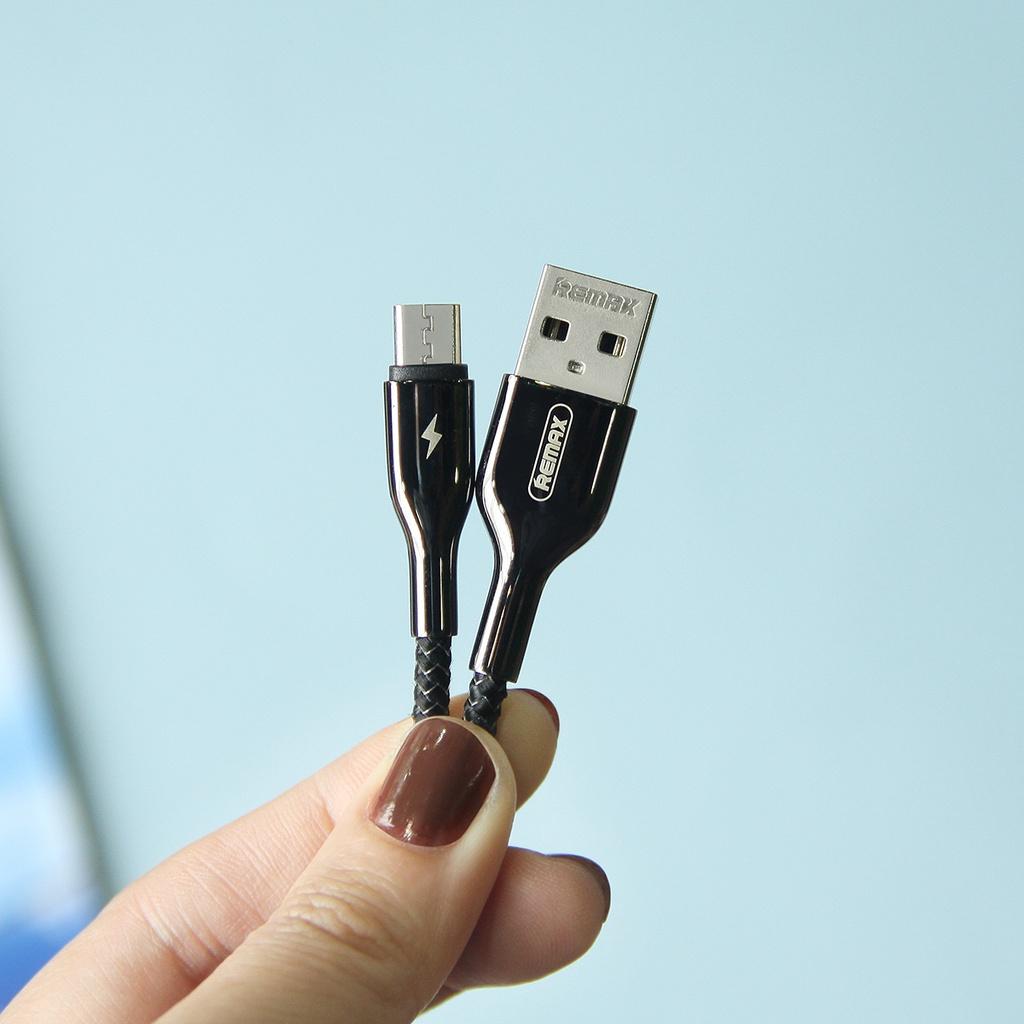 Cáp sạc nhanh Micro USB Remax-092m , Sạc Nhanh - Hỗ trợ truyền dữ liệu Dài 1M - Tương Thích Với Các Dòng Điện Thoại - Hàng Chính Hãng Remax