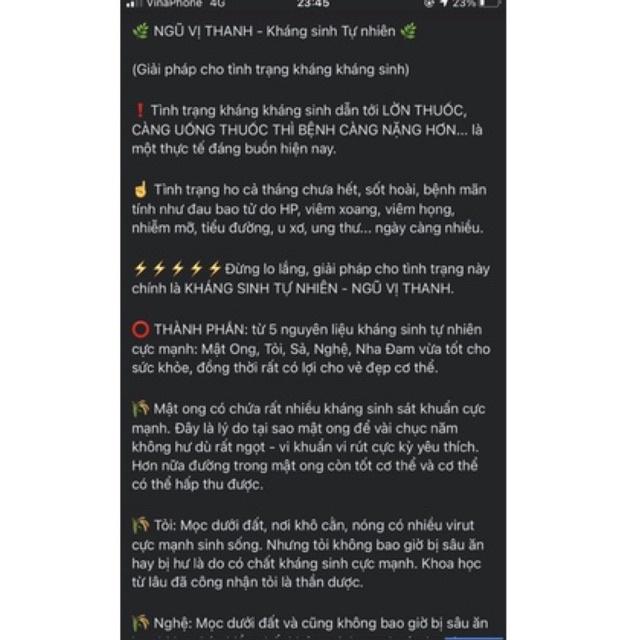 Ngũ vị thanh vàng - kháng sinh tự nhiên