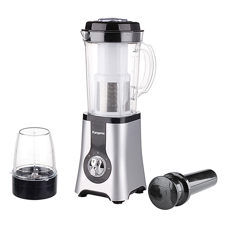 Máy Xay Sinh Tố 2 Cối Kangaroo Kg2B3 380W - Bạc - Hàng Chính Hãng