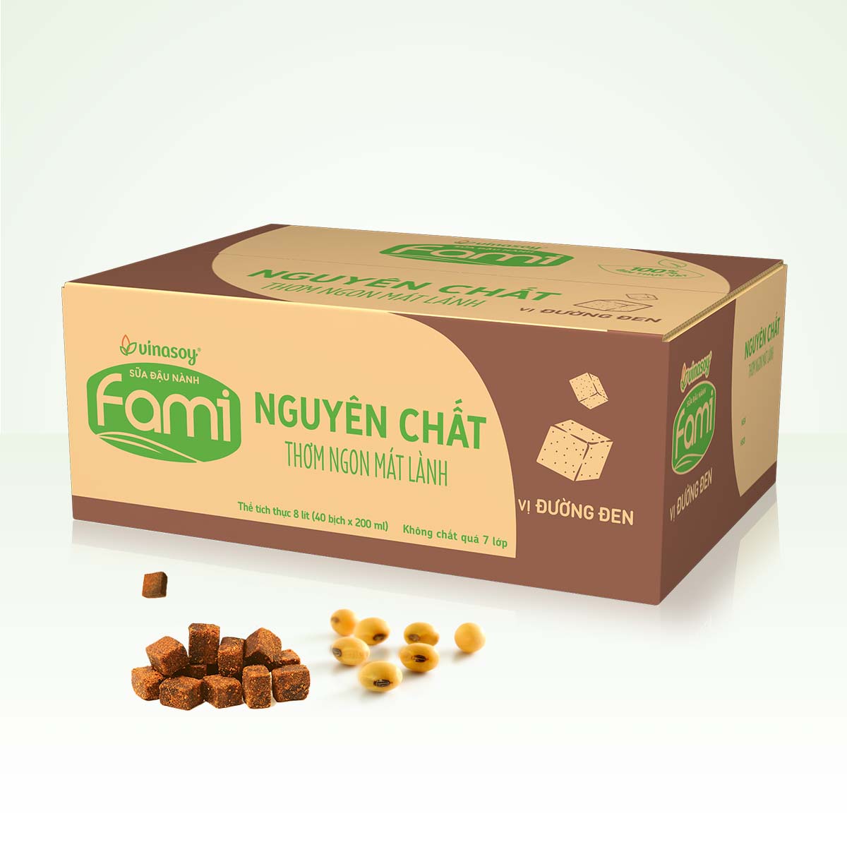 Thùng Sữa Đậu Nành Fami Nguyên Chất Vị Sữa Dừa / Đường Đen