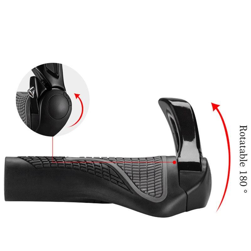 Cycling Mountain Bicycle Bike Grips Black White Handlebar Grips Handle Bar Grip End LOCK-ON Ergonomic Bicycle Accessories