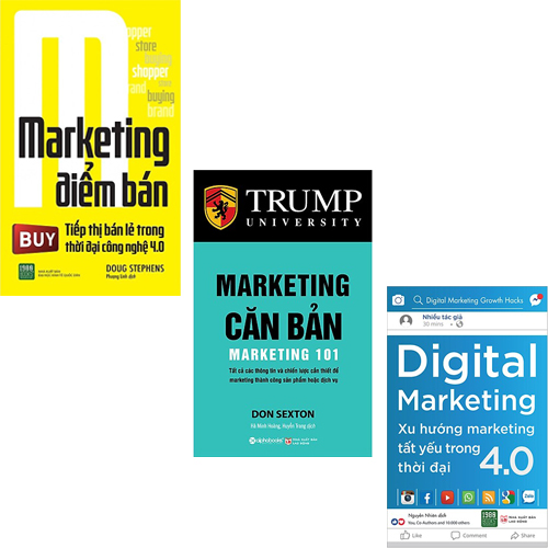 Combo 3 Cuốn sách : Marketing Điểm Bán + Marketing Căn Bản + Digital Marketing - Xu Hướng Marketing Tất Yếu Trong Thời Đại 4.0