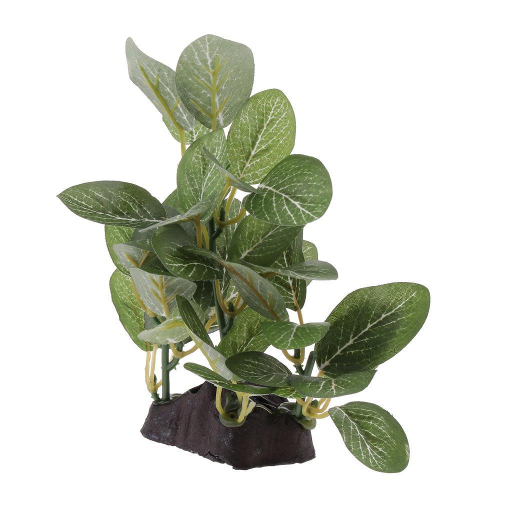 2x Reptile Resin Decor Plant Reptile Hiding Plant Lizard Turtle Habitat