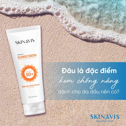 Kem chống nắng Skinavis Defense SunSreeen - Phổ rộng, không lên tone da, giúp bảo vệ da khỏi tác hại từ tia UV ánh nắng mặt trời.
