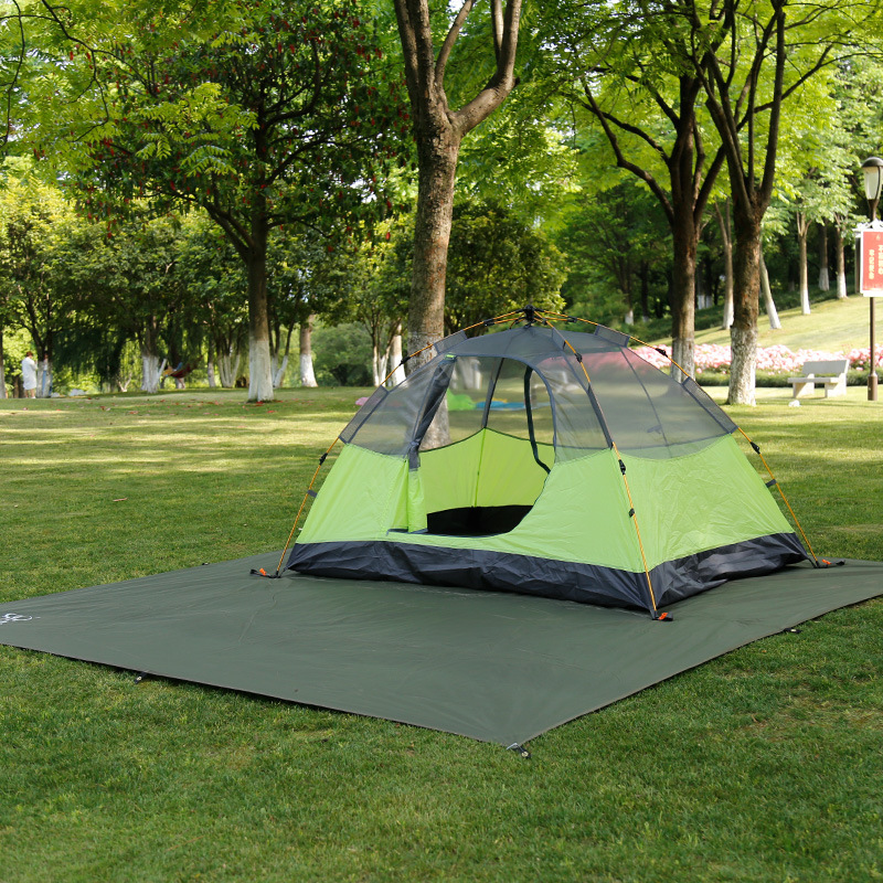 Thảm trải nền đa chức năng cắm trại dã ngoại cách nhiệt chống ẩm thảm lều Vải Oxford kèm 4 cọc cố định (Hàng có sẵn)