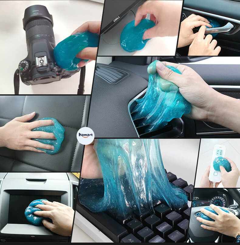 Hộp 200g Slime Lau Bụi Bàn Phím Làm Sạch Thiết Bị Điện Tử Gel Dính Bụi Vệ Sinh Ô Tô Đa Năng